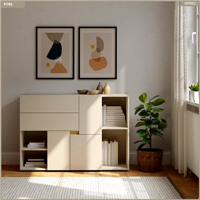 Commode - H.84 x L.120 x P.42 - PYRE - CACHEMIRE