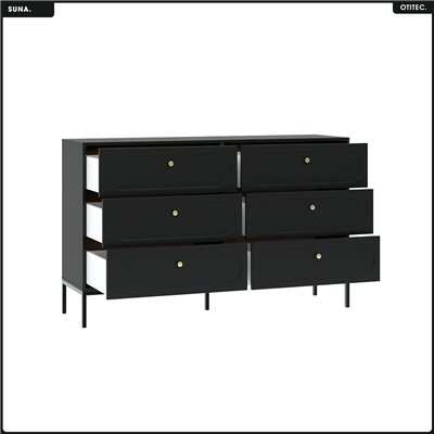 Commode - H.92 x L.150 x P.40 - SUNA - NOIR