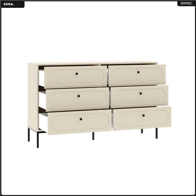 Commode - H.92 x L.150 x P.40 - SUNA - CACHEMIRE