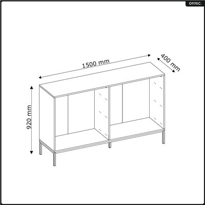 Commode - H.92 x L.150 x P.40 - SUNA - CACHEMIRE