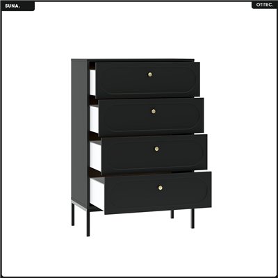 Commode - H.115 x L.75 x P.40 - SUNA - NOIR