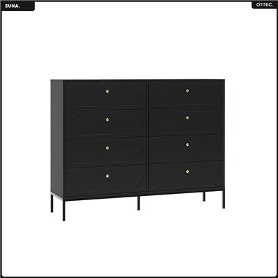 Commode - H.115 x L.150 x P.40 - SUNA - NOIR