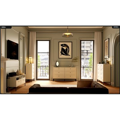 Commode - H.115 x L.150 x P.40 - SUNA - CACHEMIRE