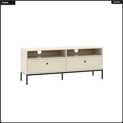 Meuble TV - H.60 x L.150 x P.40 - SUNA - CACHEMIRE