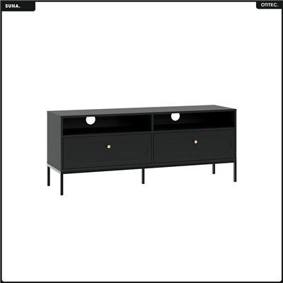 Meuble TV - H.60 x L.150 x P.40 - SUNA - NOIR
