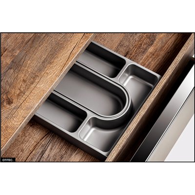 Meuble sous vasque - 60 cm - 2 tiroirs - BOLD TAUPE