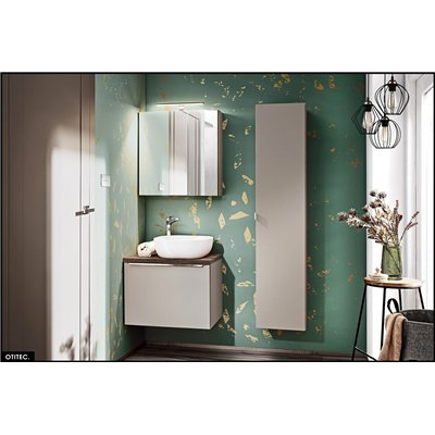 Meuble sous vasque - 60 cm - 2 tiroirs - BOLD TAUPE