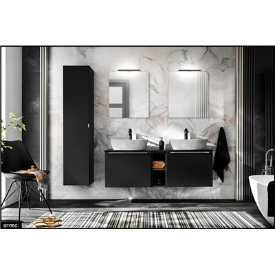 Meuble sous vasque - 60 cm - 2 tiroirs - BOLD BLACK