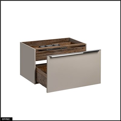Meuble sous vasque - 80 cm - 2 tiroirs - BOLD TAUPE