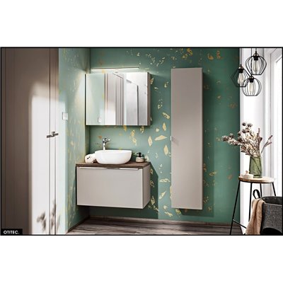 Meuble sous vasque - 80 cm - 2 tiroirs - BOLD TAUPE