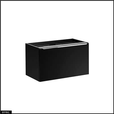 Meuble sous vasque - 80 cm - 2 tiroirs - BOLD BLACK