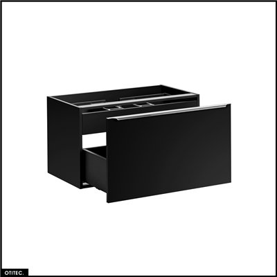 Meuble sous vasque - 80 cm - 2 tiroirs - BOLD BLACK