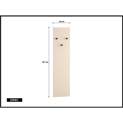 Porte-manteau mural - H.137 x L.34 cm - SOFY