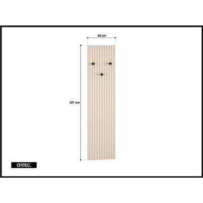 Porte-manteau mural - H.137 x L.34 cm - SOFY
