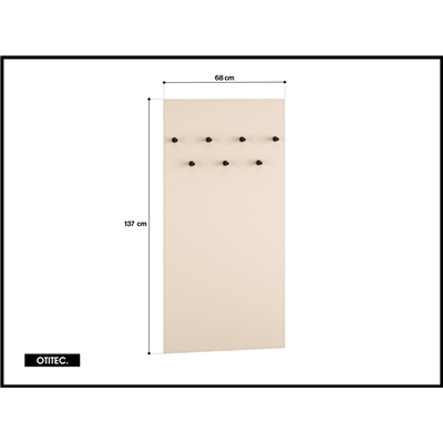 Porte-manteau mural - H.137 x L.68 cm - SOFY