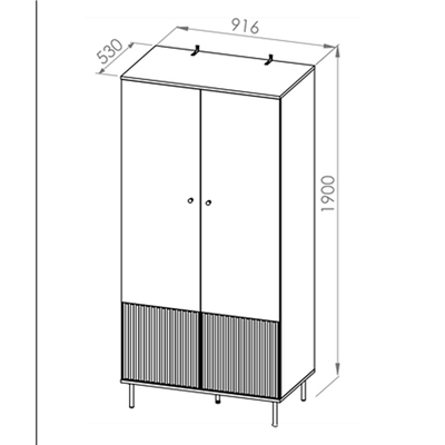 Armoire - H.190 x L.53 x L.92 cm - SOFY