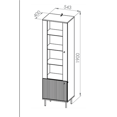 Armoire - H.190 x L.55 x P.40 cm - SOFY