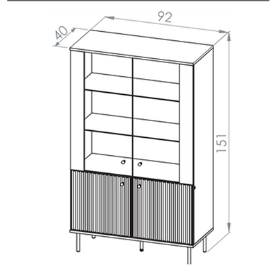 Armoire - H.151 x L.92 x P.40 cm - SOFY