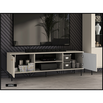 Meuble TV - H.53 x L.160 x P.40 cm - SOFY