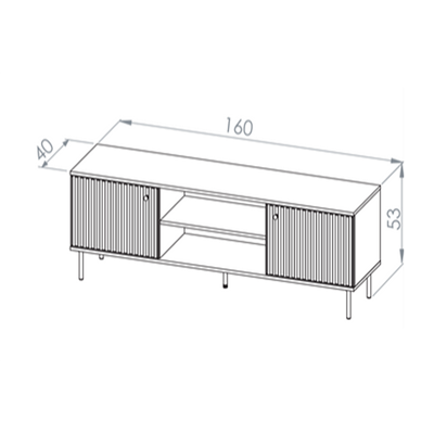 Meuble TV - H.53 x L.160 x P.40 cm - SOFY