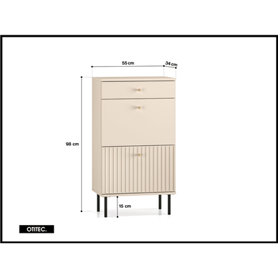 Meuble à chaussures - H.100 x L.55 x L.34 cm - SOFY