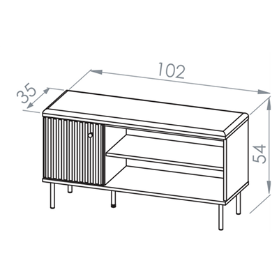 Meuble à chaussures - H.55 x L.100 x L.34 cm - SOFY