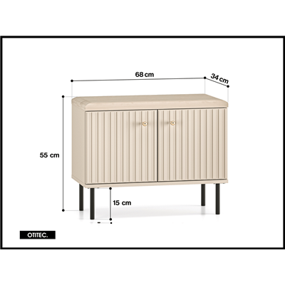 Meuble à chaussures - H.55 x L.34 x L.70 cm - SOFY