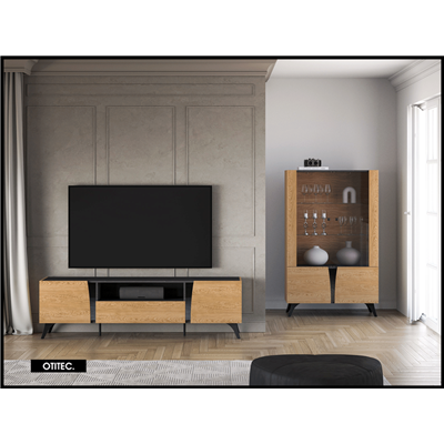 Meuble TV - H.52 x L.180 x P.40 cm - TOSCANE