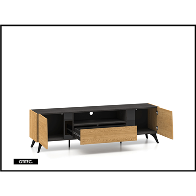 Meuble TV - H.52 x L.180 x P.40 cm - TOSCANE