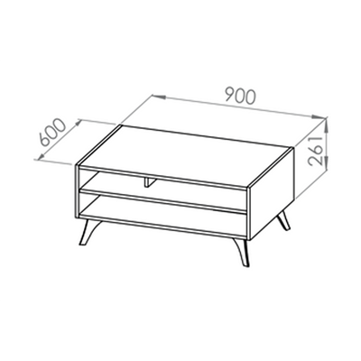Table basse - H.40 x L.60 x L.90 cm - TOSCANE