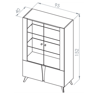 Armoire - H.152 x L.95 x P.40 cm - TOSCANE