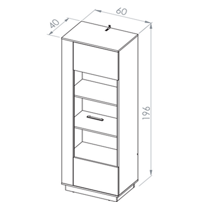 Armoire - H.196 x L.60 x P.40 cm - MODEST