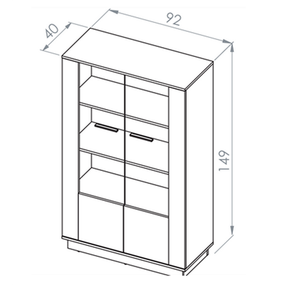 Armoire - H.149 x L.92 x P.40 cm - MODEST