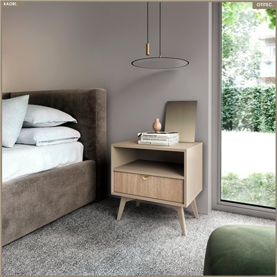 Table de chevet - L.54 x H.54 x P.38 cm - KAORI