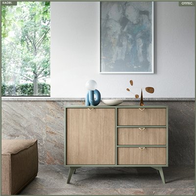 Commode - L.106 x H.80 x P.38 cm - 3 tiroirs - KAORI