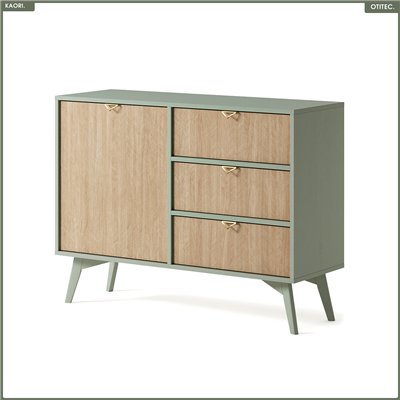 Commode - L.106 x H.80 x P.38 cm - 3 tiroirs - KAORI