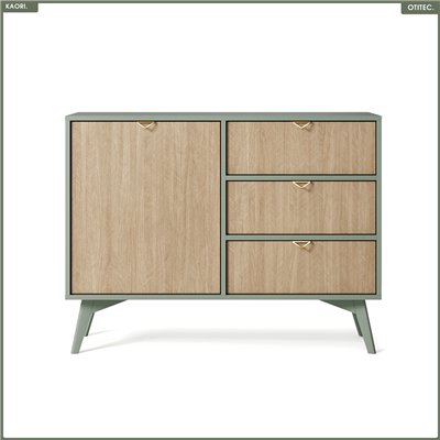 Commode - L.106 x H.80 x P.38 cm - 3 tiroirs - KAORI