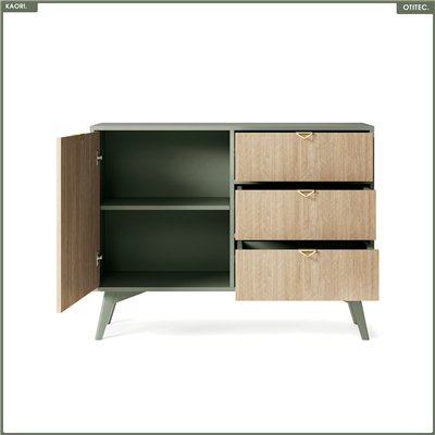 Commode - L.106 x H.80 x P.38 cm - 3 tiroirs - KAORI