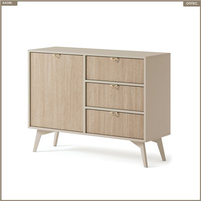 Commode - L.106 x H.80 x P.38 cm - 3 tiroirs - KAORI