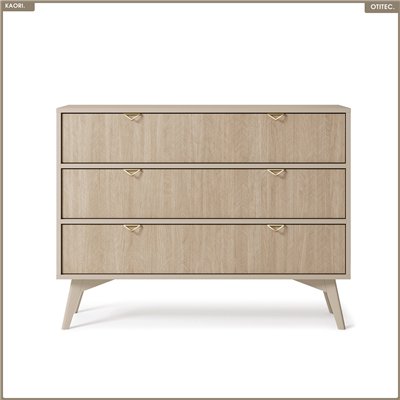 Commode - L.106 x H.80 x P.38 cm - 3 tiroirs - KAORI