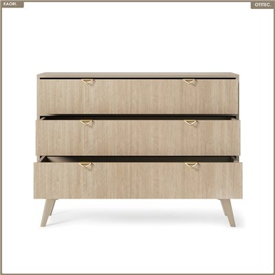 Commode - L.106 x H.80 x P.38 cm - 3 tiroirs - KAORI