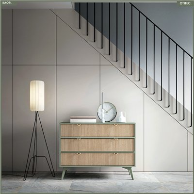 Commode - L.106 x H.80 x P.38 cm - 3 tiroirs - KAORI