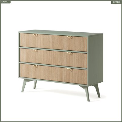 Commode - L.106 x H.80 x P.38 cm - 3 tiroirs - KAORI