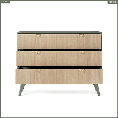 Commode - L.106 x H.80 x P.38 cm - 3 tiroirs - KAORI