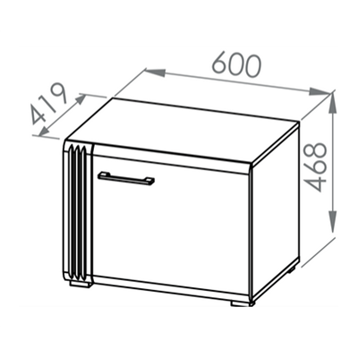 Meuble TV - H.47 x L.60 x P.42 cm - ADAGY