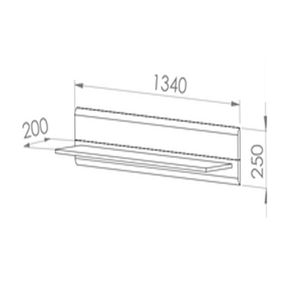 Étagère murale - H.25 x L.24 x L.135 cm - ADAGY