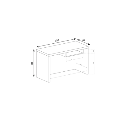 Bureau- H.78 x L.150 x P.67 - VEGAS - Santana Jasna