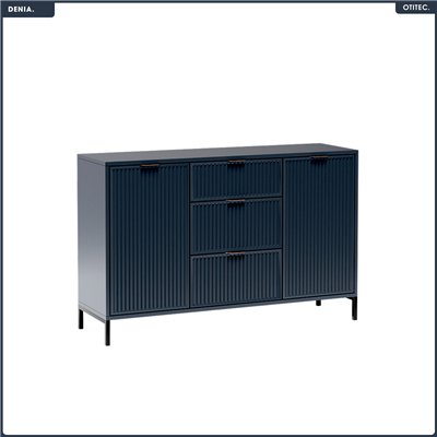 Commode - L.135 x H.86 x P.40 cm - Indigo - DENIA