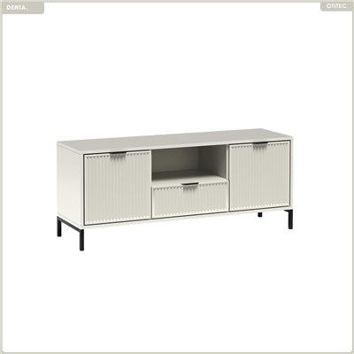 Meuble TV - L.135 x H.56 x P.40 cm - Cashmere - DENIA