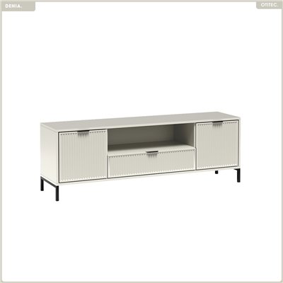 Meuble TV - L.165 x H.55 x P.40 cm - Cashmere - DENIA